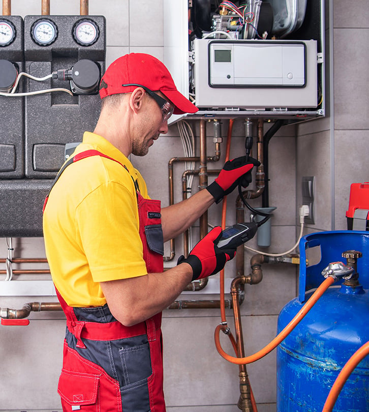 NES Plumbing technician working on a residential plumbing installation near Clarkston, MI